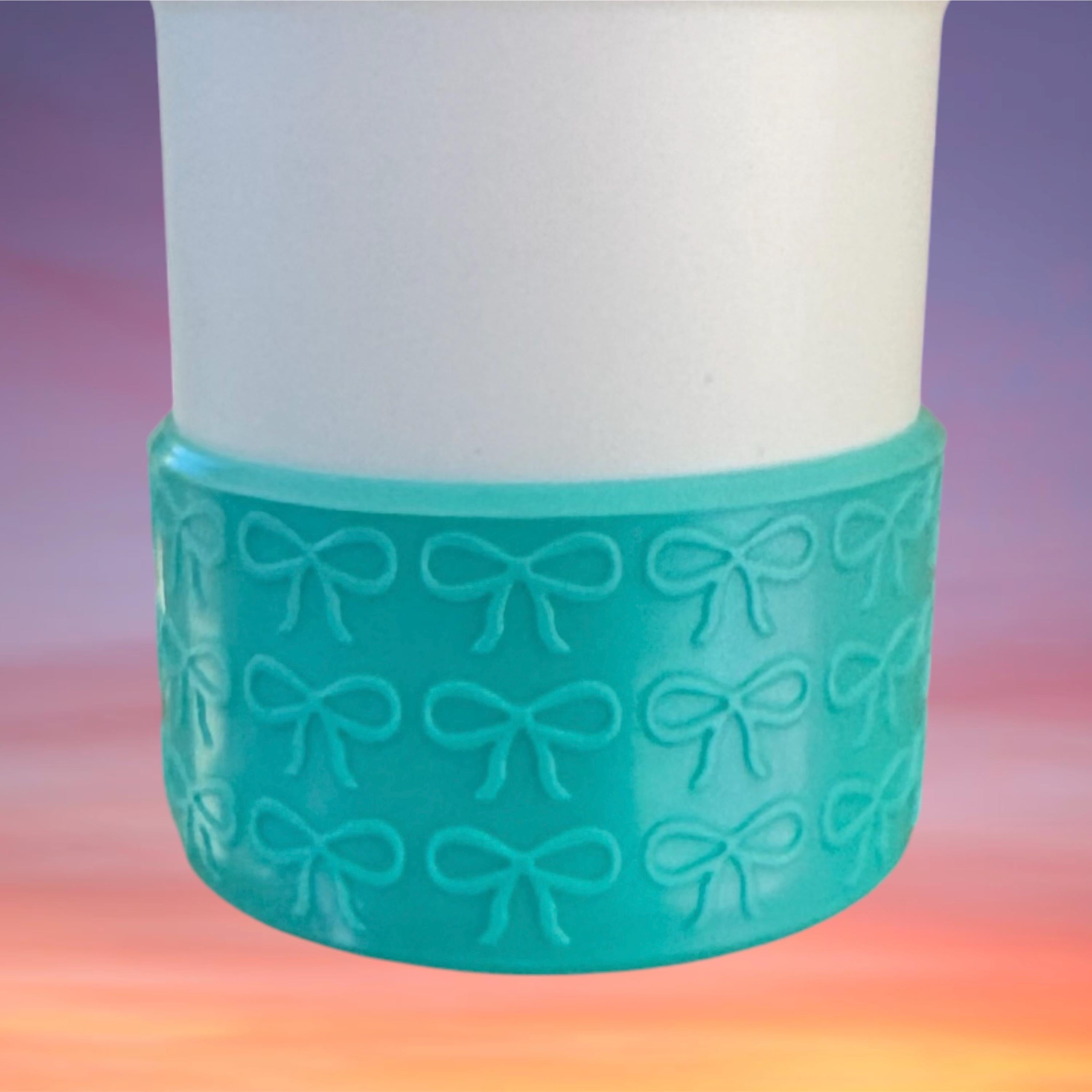 3D Bows Boot, Teal Shimmer