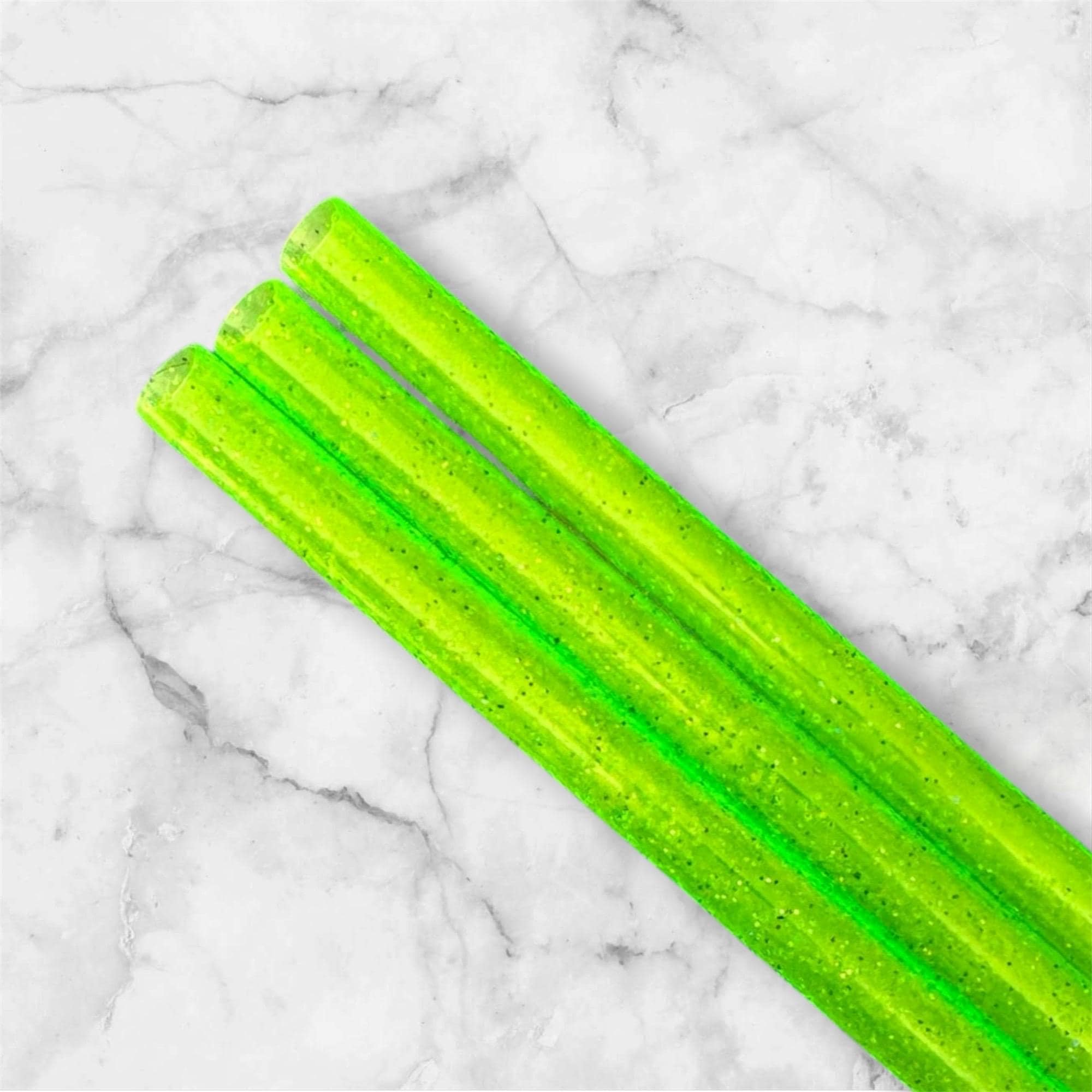 Lime Green Glitter Tumbler Straw
