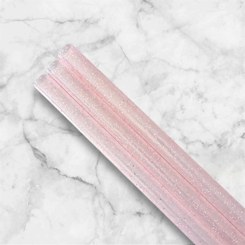 Pink Glitter Tumbler Straw, Color Changing