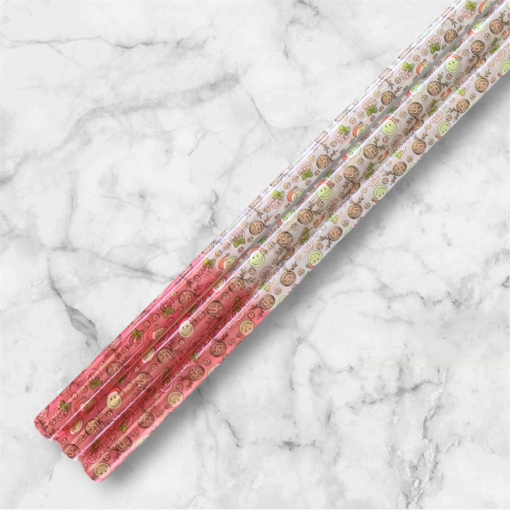 Retro Christmas Tumbler Straw, Color Changing
