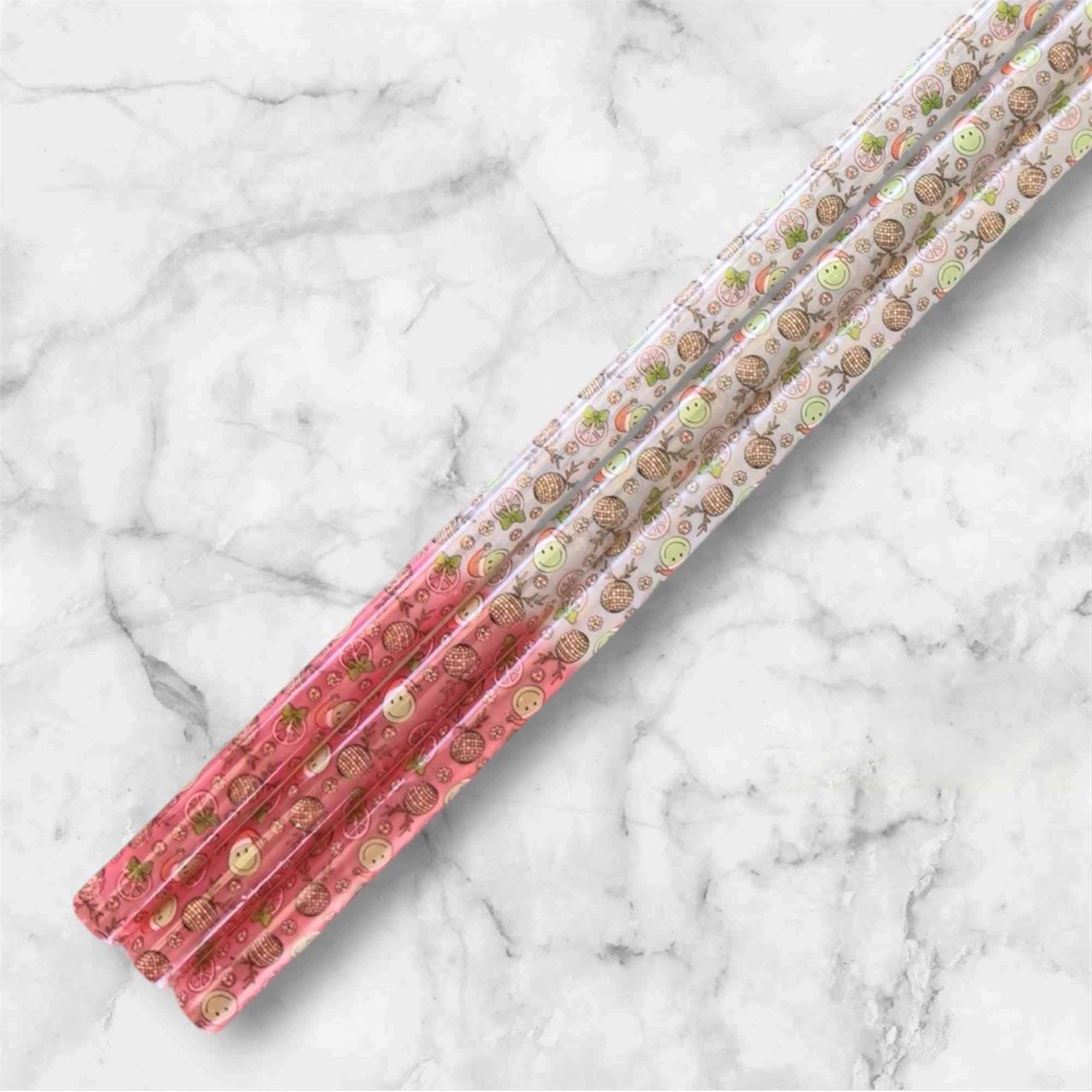 Retro Christmas Tumbler Straw, Color Changing