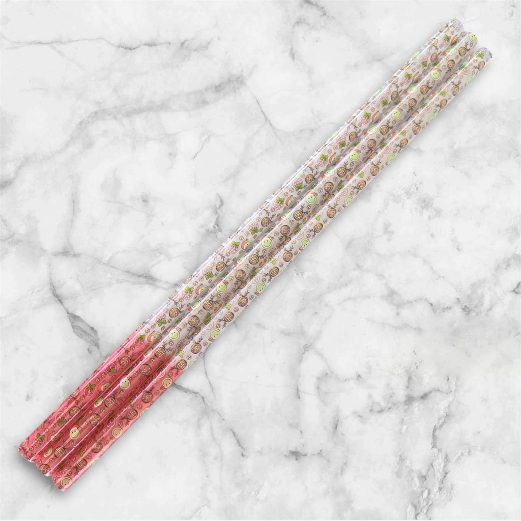 Retro Christmas Tumbler Straw, Color Changing