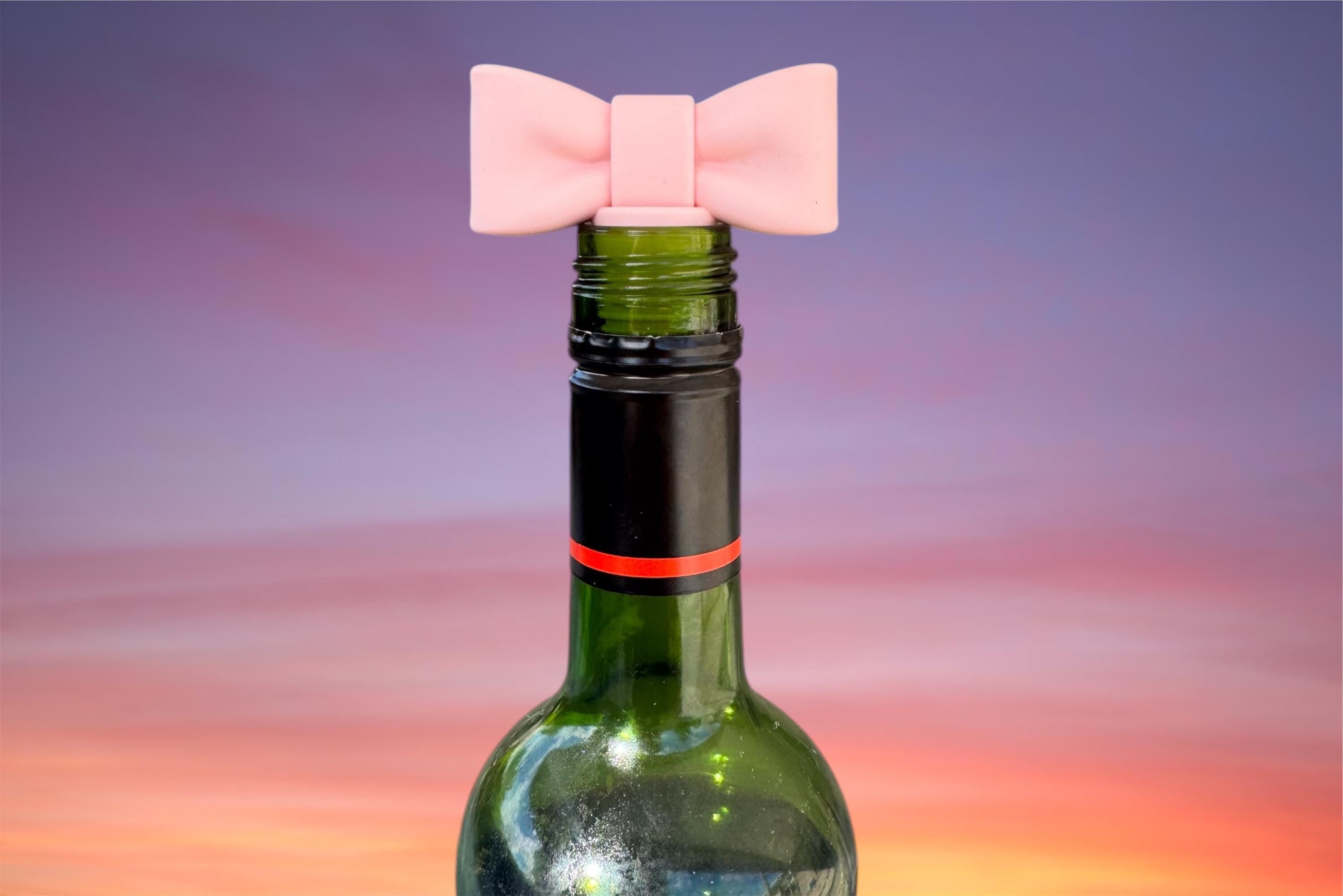 Bow Silicone Wine Stoppers, Wine Champagne Bottle Topper, Bridesmaid Gifts