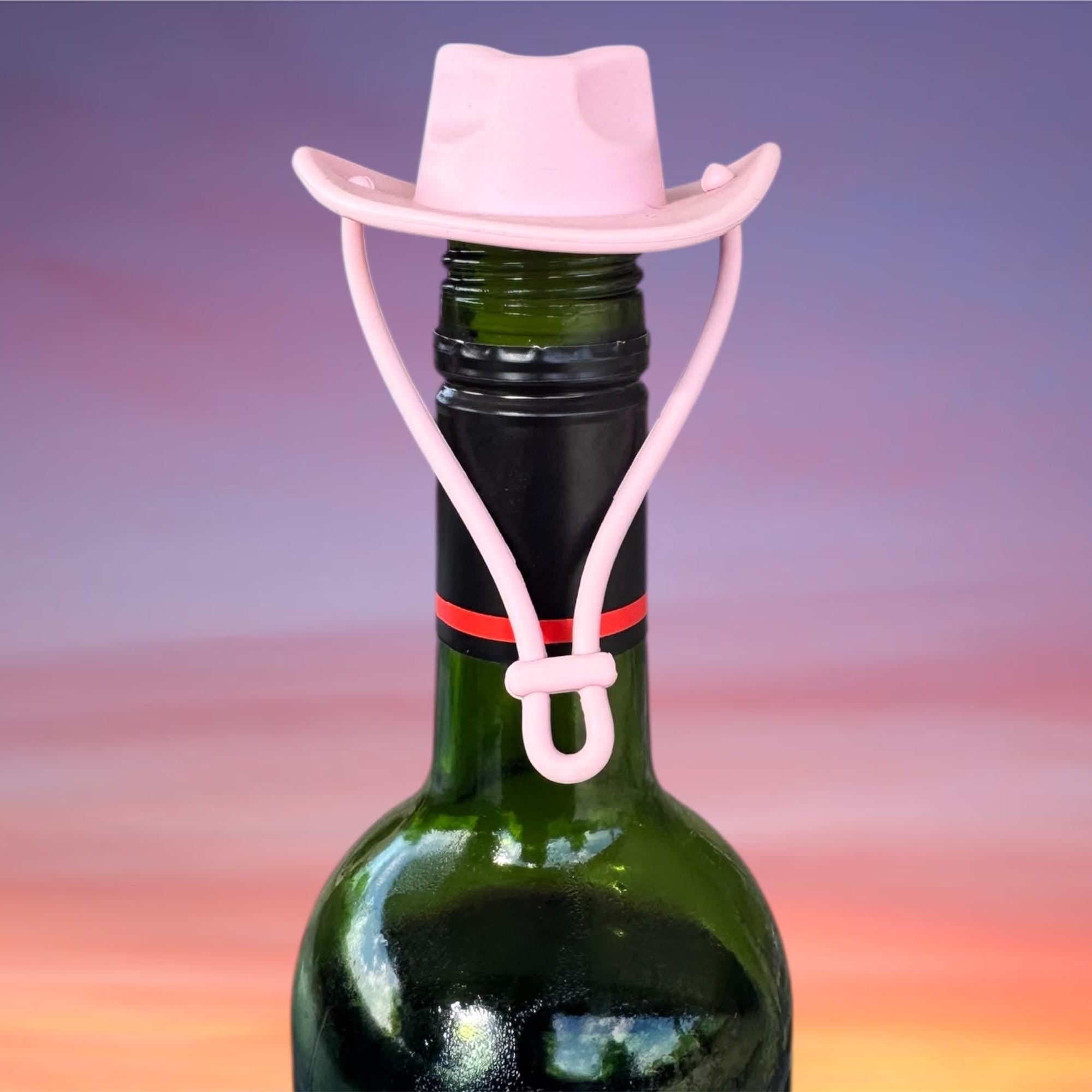 Light Pink Cowboy Hat Wine Stopper