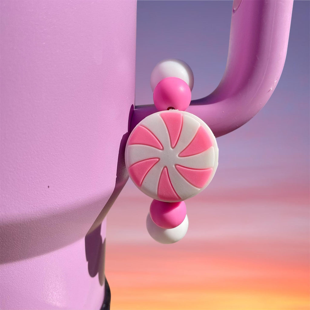 Handle Charm, Pink Christmas Mint