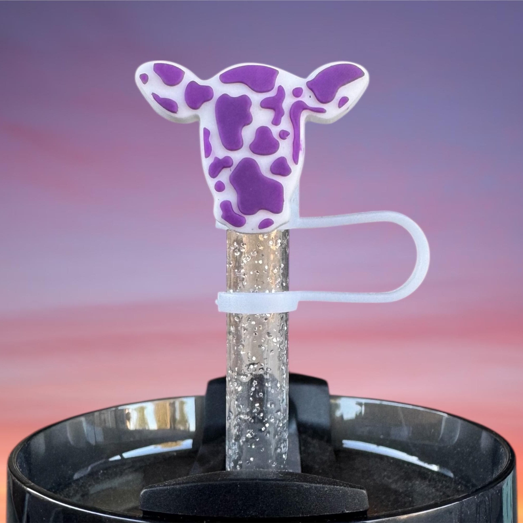 Straw Topper, Purple Cow