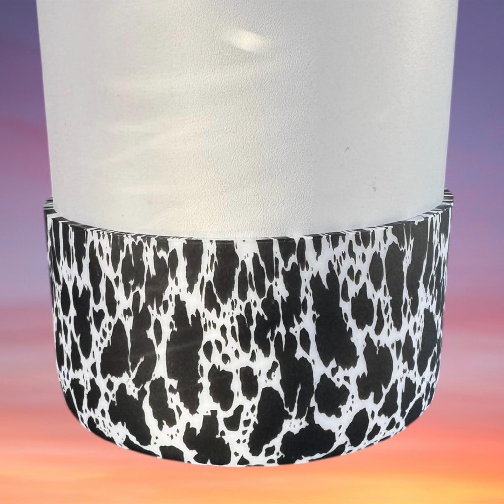 Black Cow Print Tumbler Boot