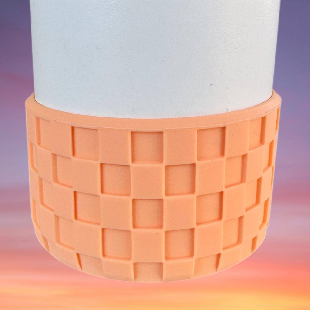 3D Checkers Tumbler Boot, Light Peach