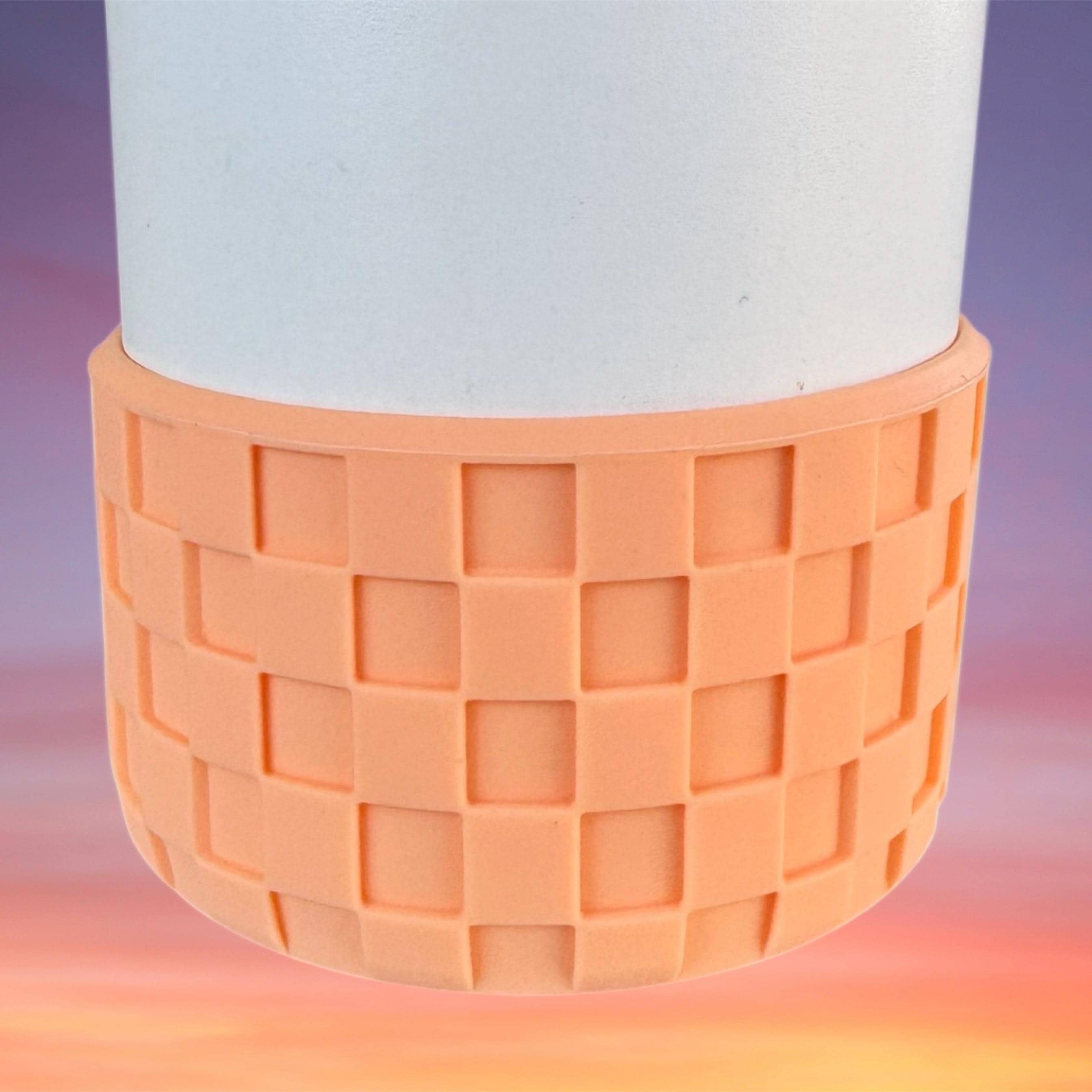 3D Checkers Tumbler Boot, Light Peach