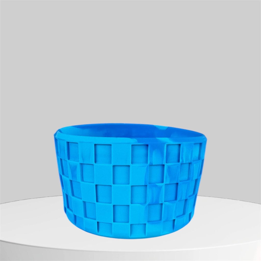3D Checkers Tumbler Boot, Blue Swirl