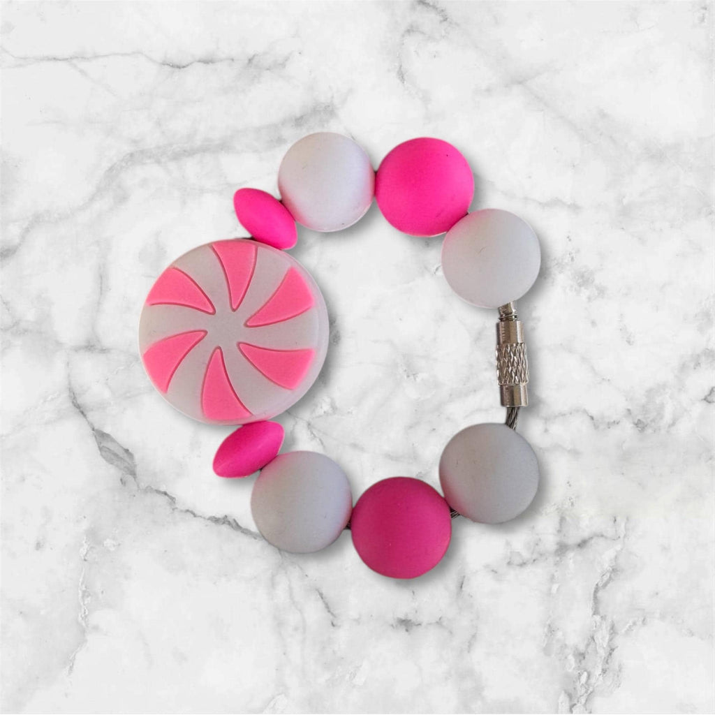 Handle Charm, Pink Christmas Mint