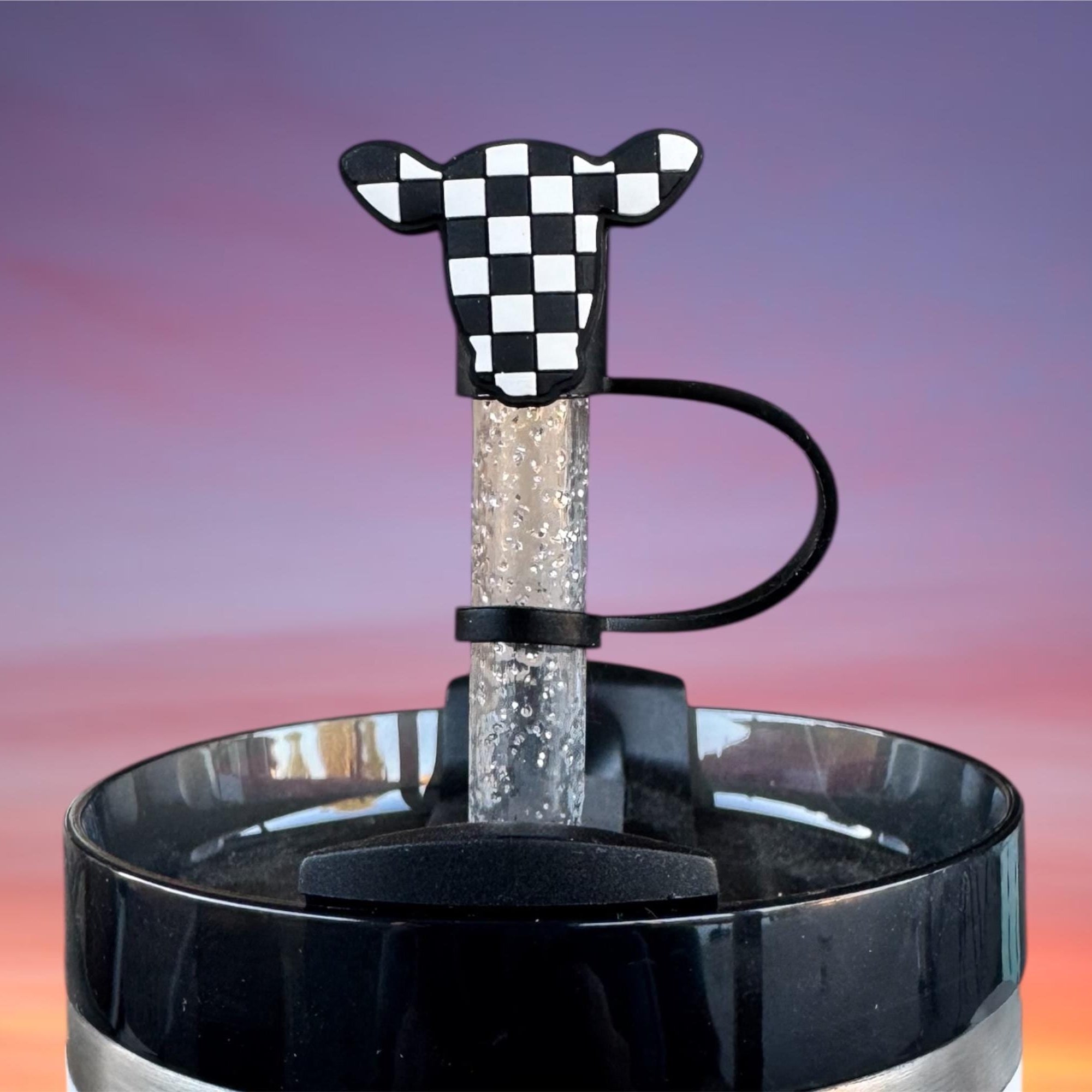 Straw Topper, Checker Cow
