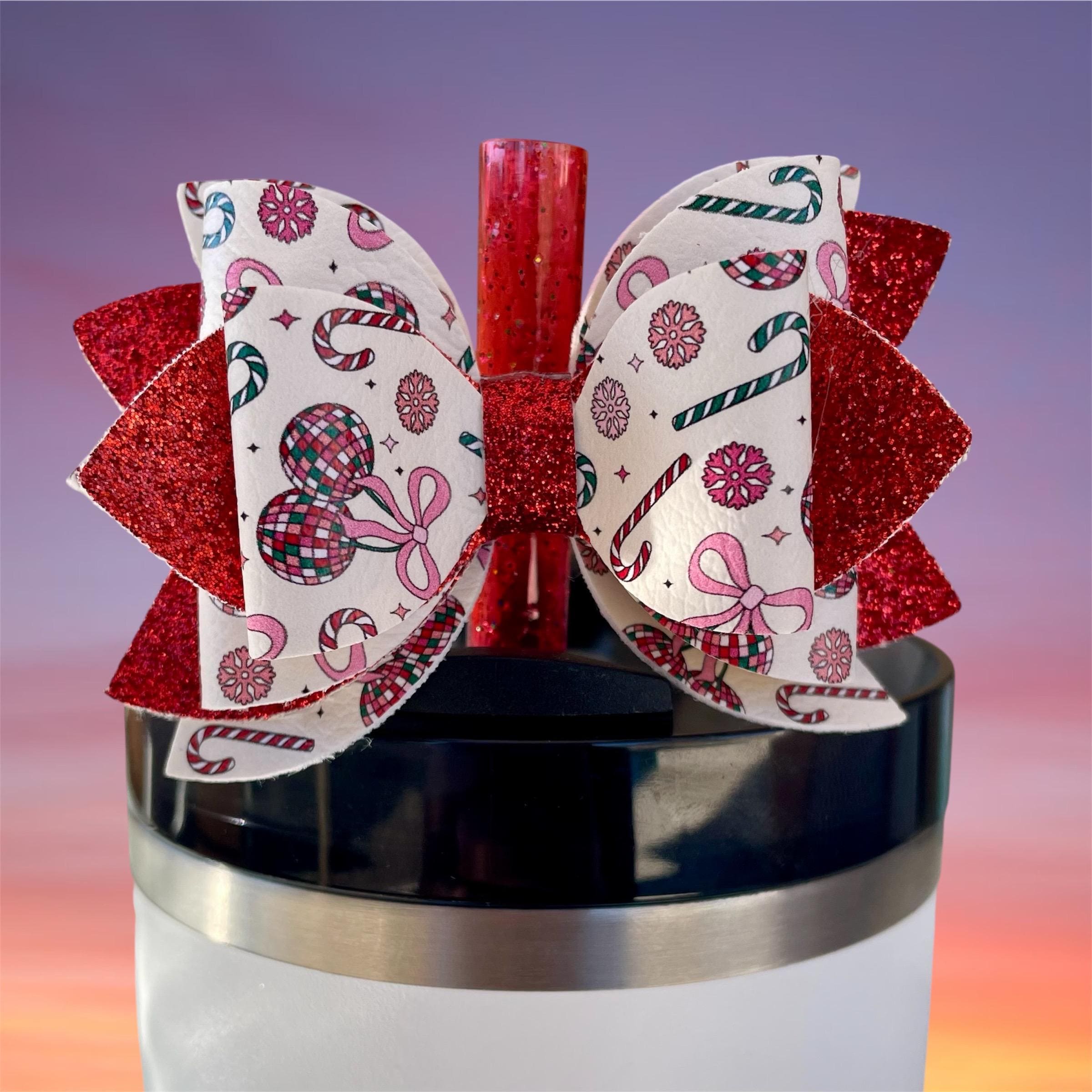 Leather Bow, Retro Christmas and Red Glitter