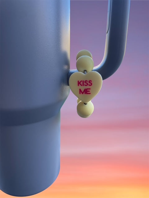 Handle Charm, Valentines Day, Yellow Conversation Heart
