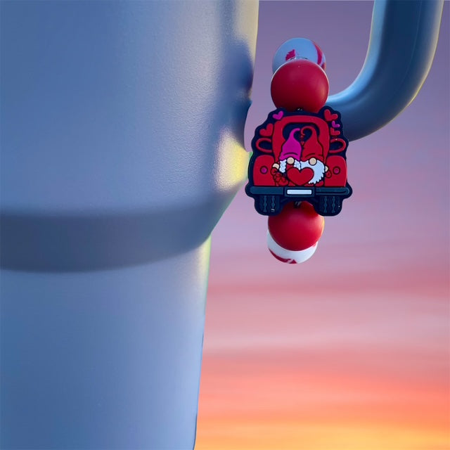 Handle Charm, Valentines Day, Red Gnome's In Car