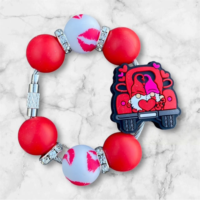 Handle Charm, Valentines Day, Red Gnome's In Car