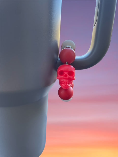 Handle Charm, Valentines Day, Anti-Valentines Day, Red Skull