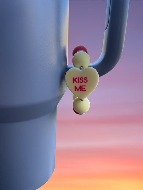 Handle Charm, Valentines Day, Yellow Conversation Heart