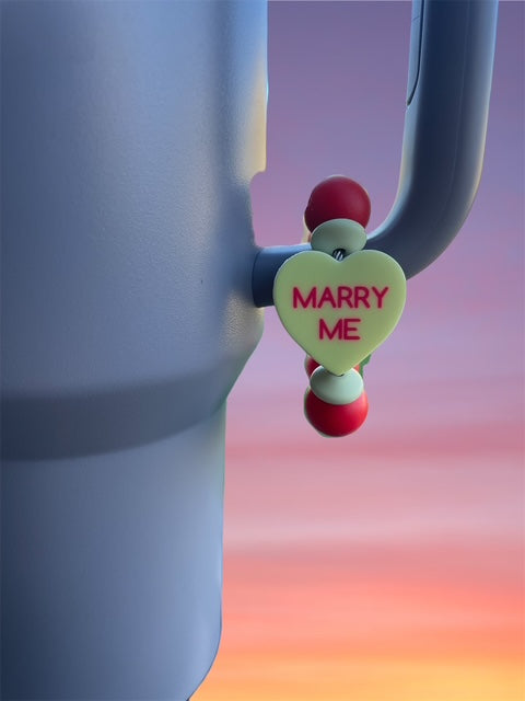 Handle Charm, Valentines Day, Green Conversation Heart